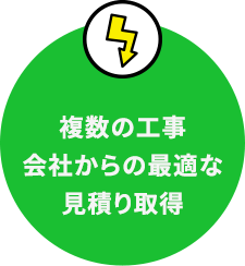 複数の工事会社からの最適な見積り取得