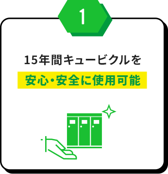 1 15年間キュービクルを安心・安全に使用可能